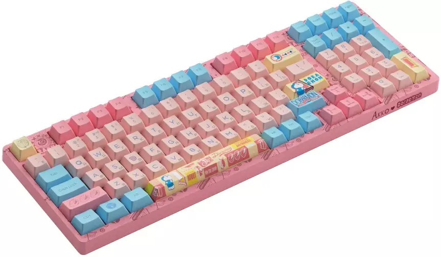 Клавиатура Akko 3098B Doraemon Macaron 3 Hot Swap CS Jelly Blue Switch Cherry фото 2