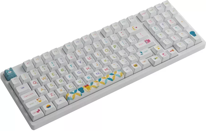 Клавиатура Akko 3098B Doraemon Rainbow 3 Modes Hot Swap CS Jelly Purple Switch фото 4