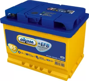 Аккумулятор AKOM 6СТ-65 Рус+EFB L+ (65Ah) фото