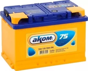 Аккумулятор Аком 6СТ-75VL R+(75Ah)