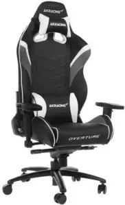 Игровое кресло AKRacing Overture (черный/белый) фото