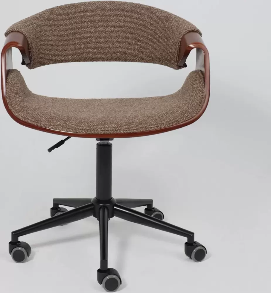 Офисное кресло AksHome Angara (букле, коричневый Lisa 421/черный) фото 2