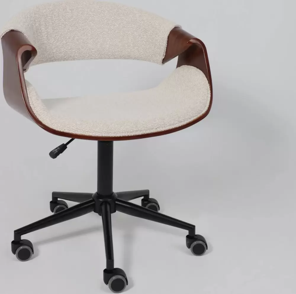 Офисное кресло AksHome Angara (букле, кремовый Lisa 102/черный) фото 2