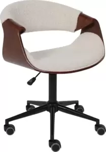 Офисное кресло AksHome Angara (букле, кремовый Lisa 102/черный) фото