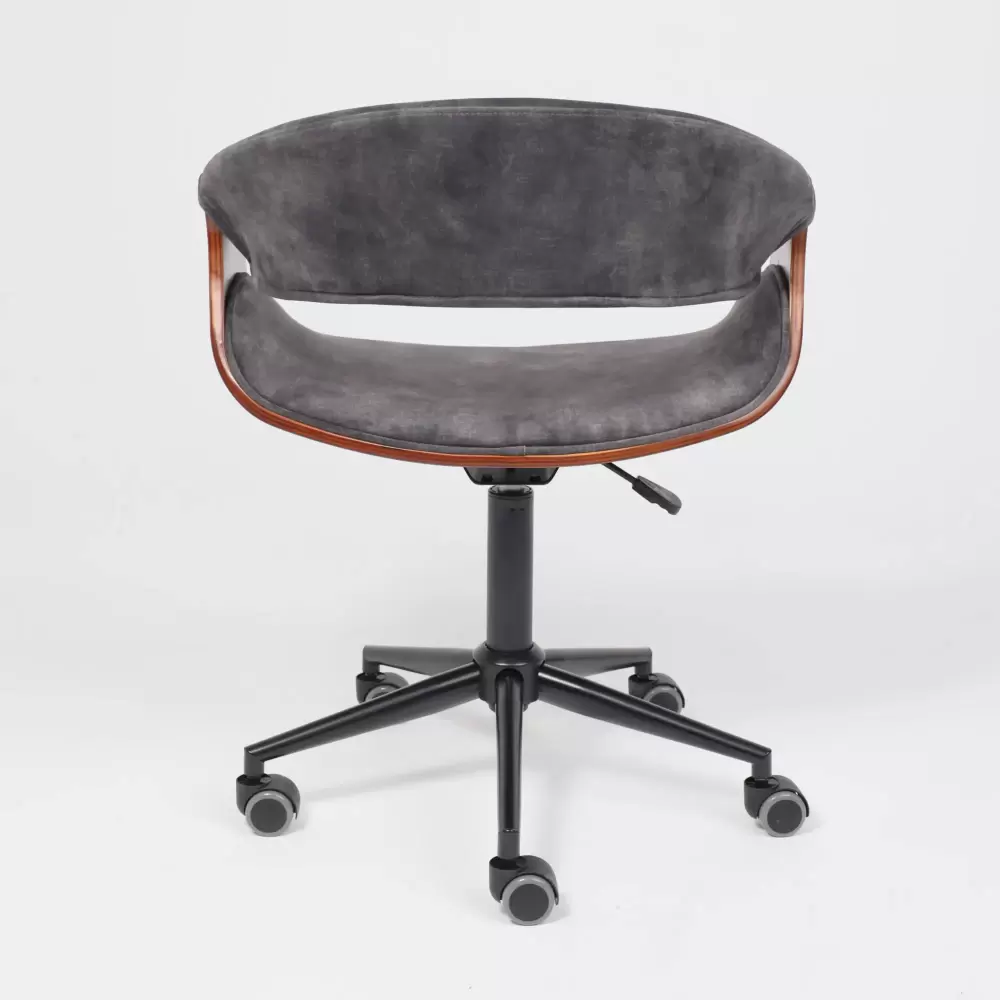 Офисное кресло AksHome Angara (темно-серый, черный) фото