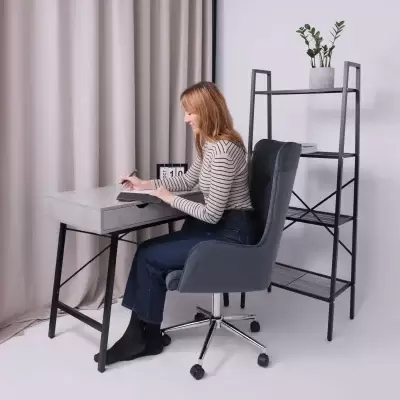 Офисное кресло AksHome Bella XL (chrome Kiton 713 Graphite велюр/графит) фото