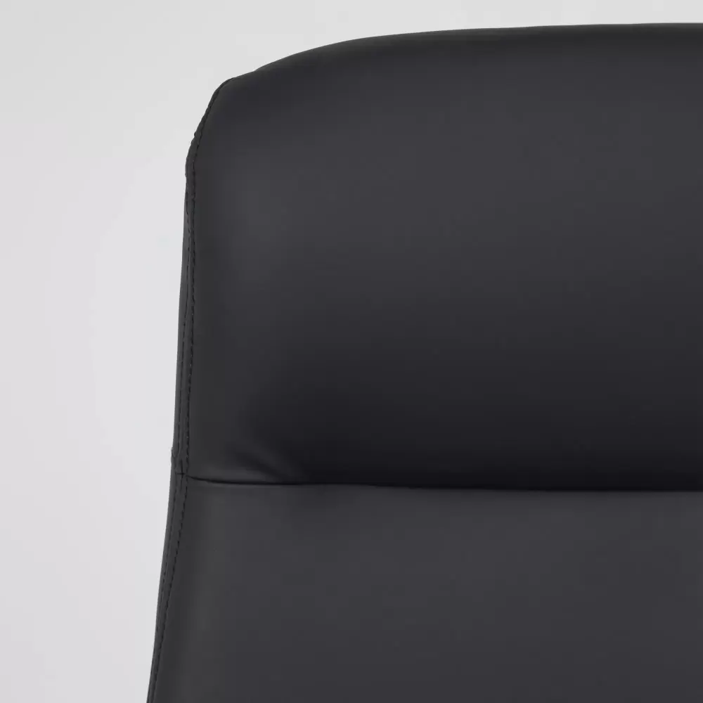 Офисное кресло AksHome Elema (черная экокожа/хромированный металл) фото 2