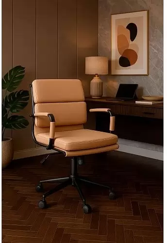 Офисное кресло AksHome Indigo LB (кофейный/черный) фото