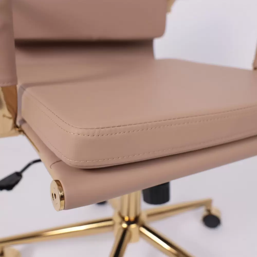 Офисное кресло AksHome Indigo LB (кофейный/золотой) фото 2