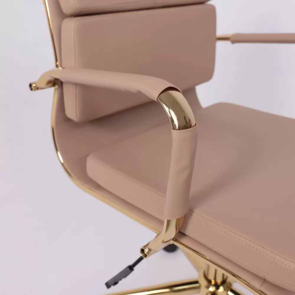 Офисное кресло AksHome Indigo LB (кофейный/золотой) фото 3