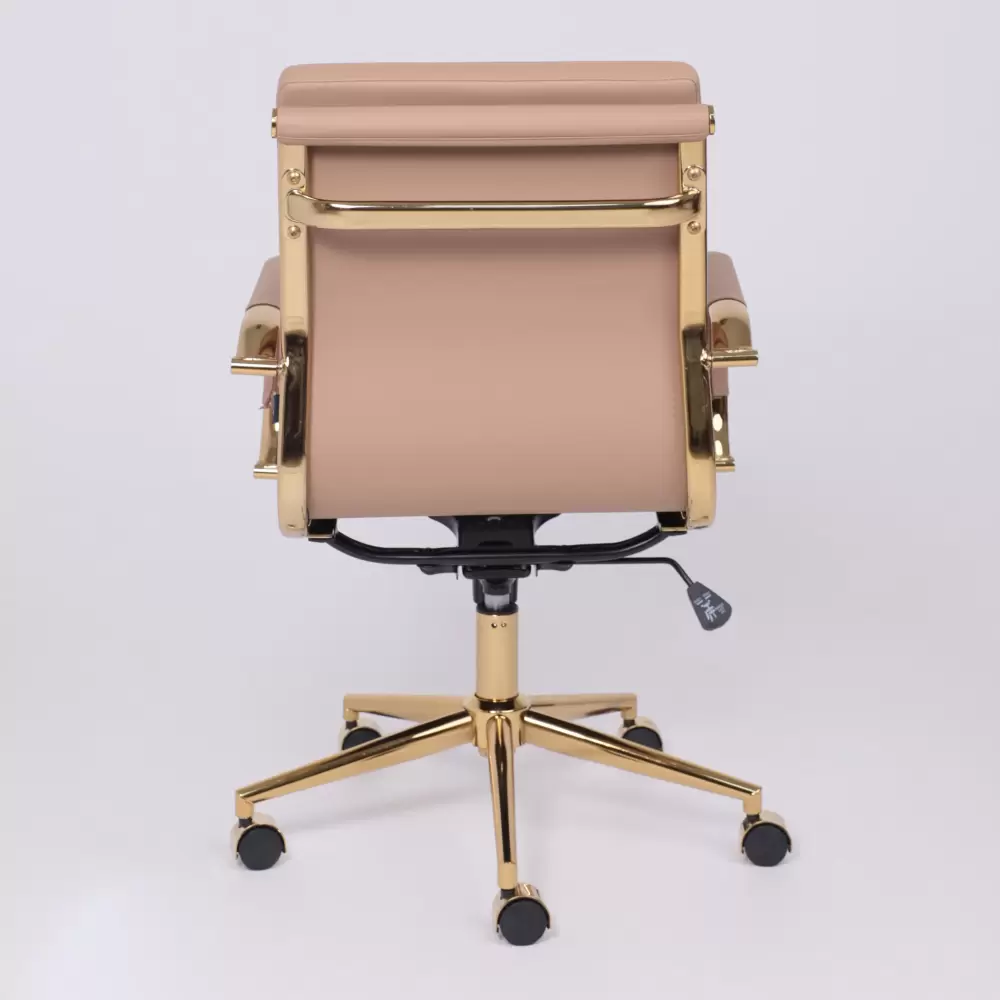 Офисное кресло AksHome Indigo LB (кофейный/золотой) фото 5