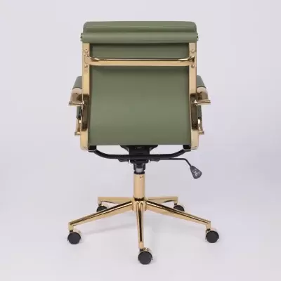 Офисное кресло AksHome Indigo LB (зеленый/золотой) фото