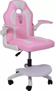 Кресло AksHome Jasmine White (ткань, розовый) фото