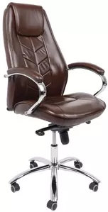 Офисное кресло AksHome Kapral (натуральная кожа, коричневый) фото