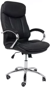 Офисное кресло AksHome Leonardo (натуральная кожа, черный) фото