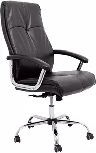 Кресло AksHome Marsel Chrome Eco (черный бриллиант) фото