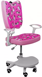 Офисное кресло AksHome Pegas (розовый с котятами) фото