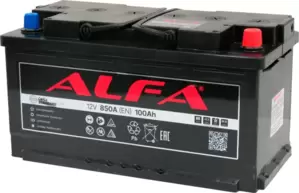 Аккумулятор ALFA Standard 100 L+ (100Ah) фото