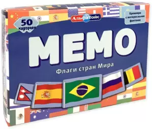 Настольная игра АльфаТойс Мемо Флаги стран мира 11405 фото