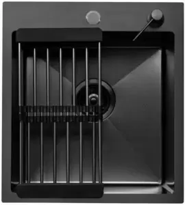 Кухонная мойка ALLBA 450x500 Black PVD Decor фото