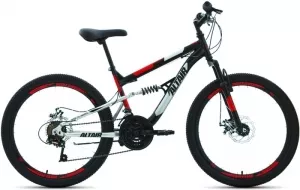 Велосипед Altair MTB FS 24 D (черный/красный, 2020) фото