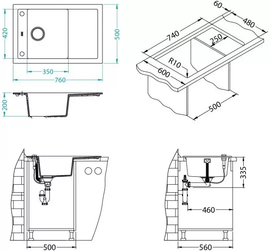 Кухонная мойка Alveus Formic 30 (бежевый) фото