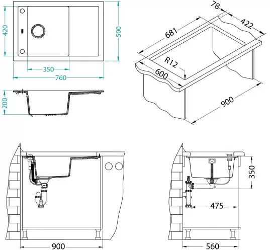 Кухонная мойка Alveus Formic 30 (бежевый) фото