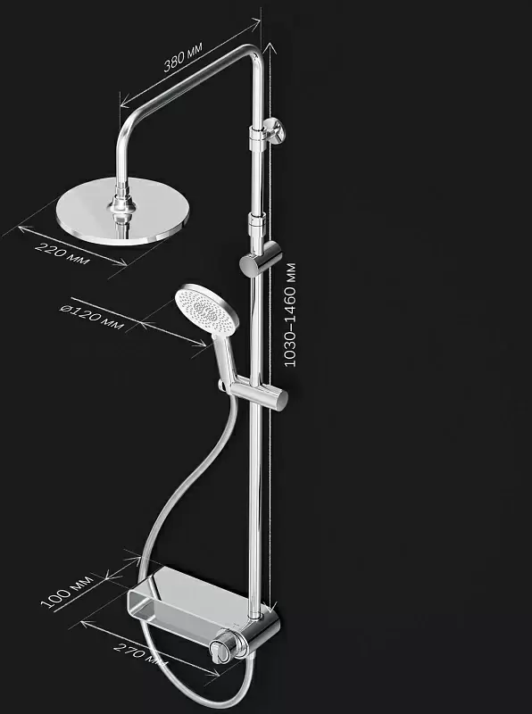 Душевая система AM.PM X-Joy F0785A600 фото