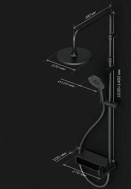Душевая система AM.PM X-Joy F0785A622 фото