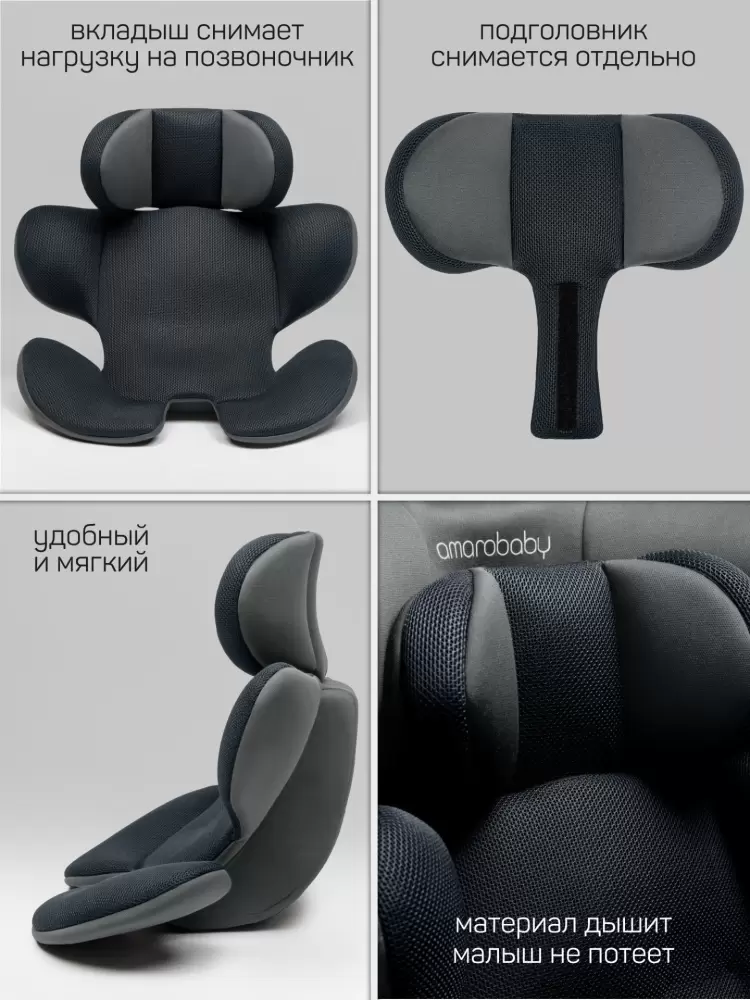 Автокресло Amarobaby Defender (серый) фото