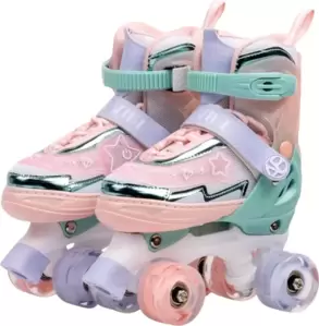 Роликовые коньки Amarobaby Glory AB24-35GL/1805-30 (р.30-33, бирюзовый/оранжевый) фото