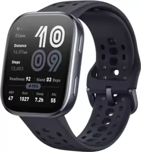 Умные часы Amazfit Bip 6 (черный, с черным силиконовым ремешком) фото