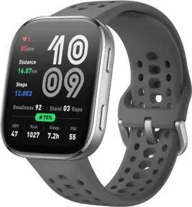 Умные часы Amazfit Bip 6 (серебристый, с серым силиконовым ремешком) фото