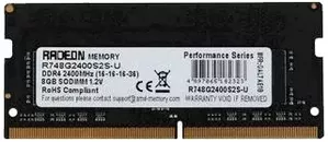 Оперативная память AMD Radeon R7 Performance 8GB DDR4 SO-DIMM PC4-19200 (R748G2400S2S-U) фото