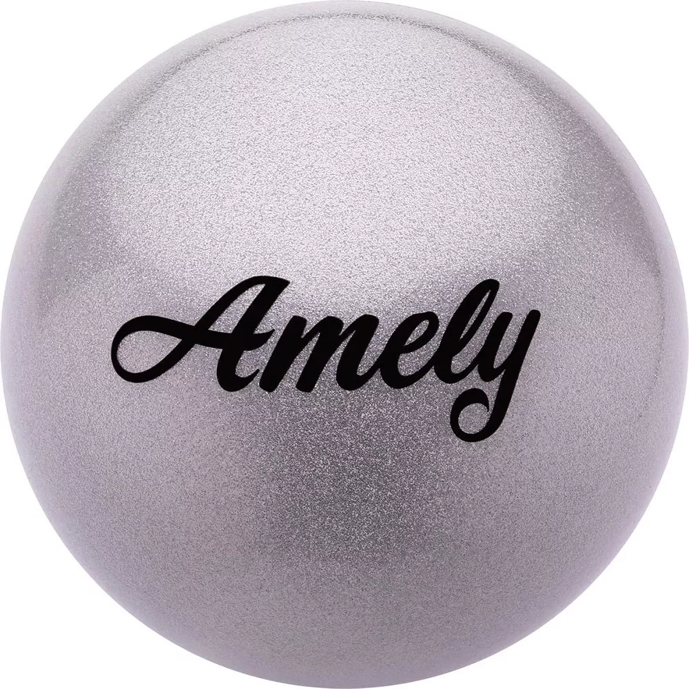 Мяч для художественной гимнастики Amely AGB-102 19 см (серый) фото