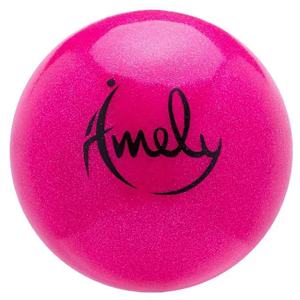 Мяч для художественной гимнастики Amely AGB-303 15 см (розовый) фото