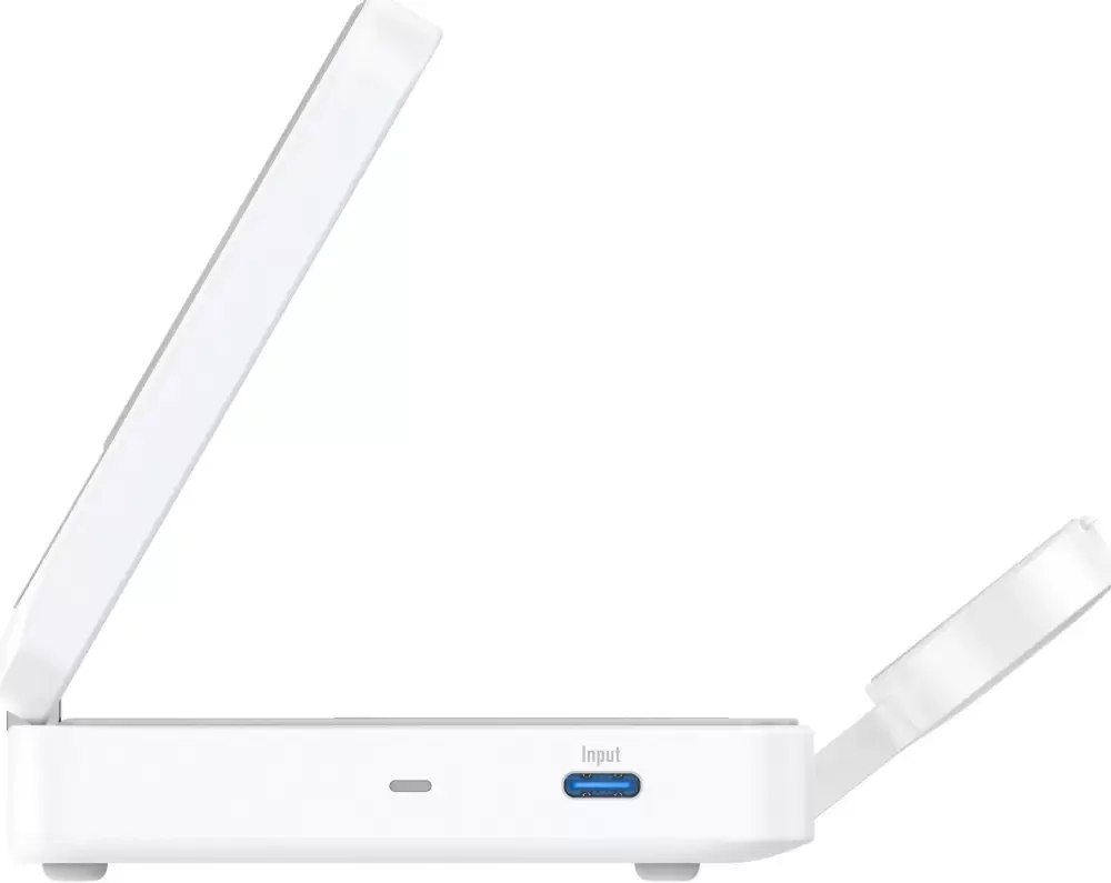 Беспроводное зарядное Anker MagGo Wireless Charging Station Foldable 3-in-1 B2557 25W (белый) фото 5