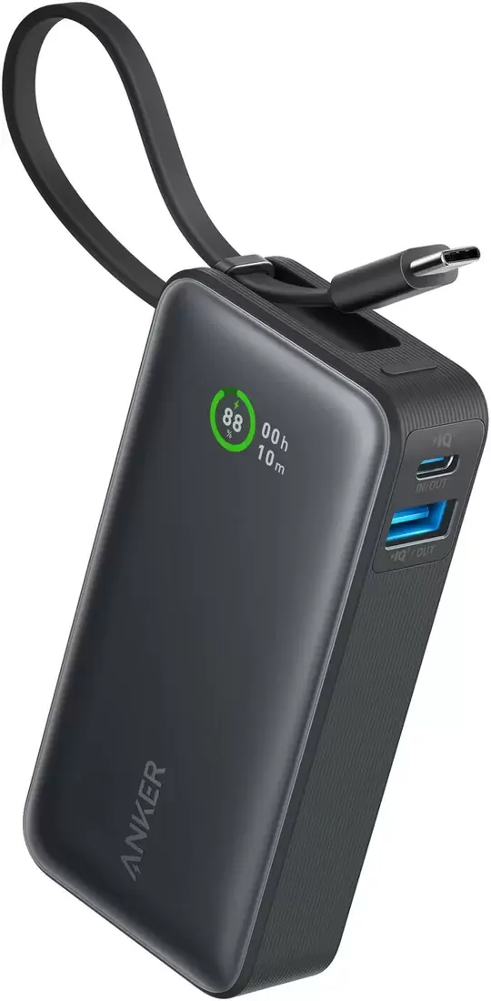 Anker Nano Power Bank Built-in USB-C A1259 30W 10000mAh (черный)