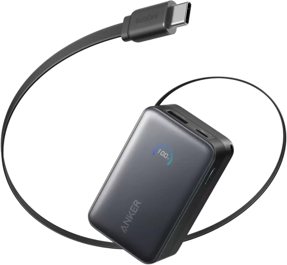 Anker Nano Power Bank Built-in USB-C A1638 45W 10000mAh (черный)