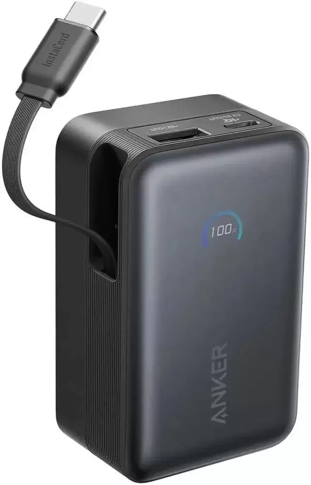 Портативное зарядное устройство Anker Nano Power Bank Built-in USB-C A1638 45W 10000mAh (черный) фото