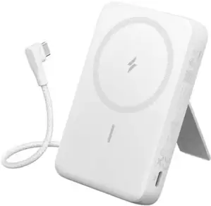 Портативное зарядное устройство Anker Zolo Magnetic Built-in USB-C A1685 30W 10000mAh (белый) фото