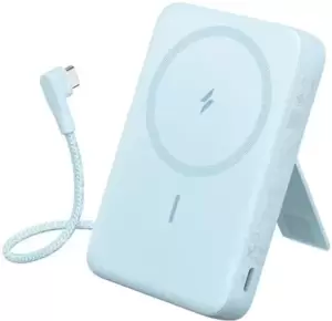 Портативное зарядное устройство Anker Zolo Magnetic Built-in USB-C A1685 30W 10000mAh (голубой) фото
