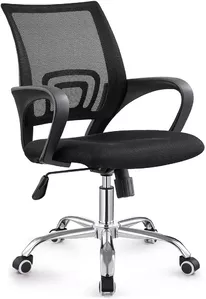 Офисное кресло ANSA 804 (сетчатая ткань, хром, черный) фото