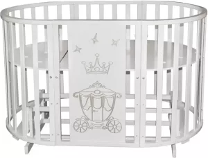 Кроватка детская Антел Северянка 3 Корона (белый) фото