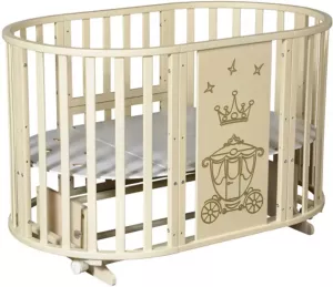 Кроватка детская Антел Северянка 3 Корона (слоновая кость) фото