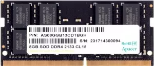 Модуль памяти Apacer 8GB DDR4 SODIMM PC4-17000 AS08GGB13CDTBGH  фото