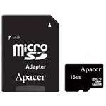 Карта памяти Apacer MicroSDHC 16Gb Class 10 + SD Adapter (AP16GMCSH10-R) фото