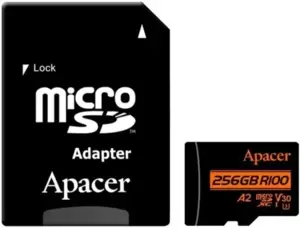 Apacer microSDXC AP256GMCSX10UB-R 256GB (с адаптером)