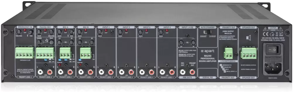 Трансляционный усилитель Apart Audio MA240 фото 2