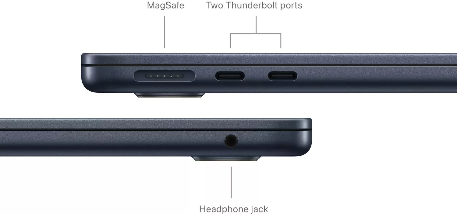 Ноутбук Apple MacBook Air M3 13&#34; 2024 16GB 512GB SSD «тёмная ночь» (midnight) MC8K4 фото 5